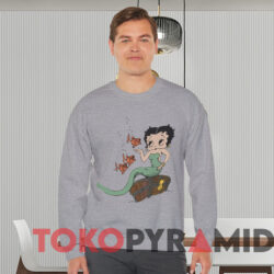 Vintage 90s Betty Boop Mermaid T-shirt 2 Vintage 90s Betty Boop Mermaid T shirt Grey Sweatshirt