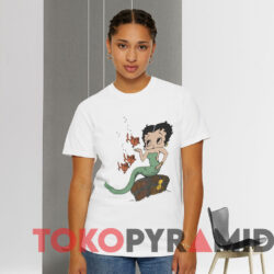 Vintage 90s Betty Boop Mermaid T shirt White T shirt