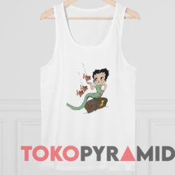 Vintage 90s Betty Boop Mermaid T-shirt 4 Vintage 90s Betty Boop Mermaid T shirt White TankTop