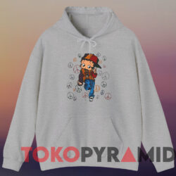Vintage 90s Betty Boop Peace Sign Hip Hop Double-Sided T-shirt 3 Vintage 90s Betty Boop Peace Sign Hip Hop Double sided T shirt Grey Hoodie