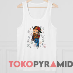 Vintage 90s Betty Boop Peace Sign Hip Hop Double-Sided T-shirt 4 Vintage 90s Betty Boop Peace Sign Hip Hop Double sided T shirt White TankTop