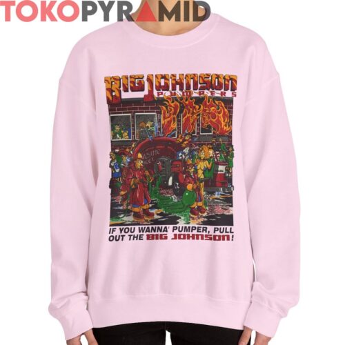 Vintage 90s Big Johnson Pumpers Shirt Firefighter Fire Department