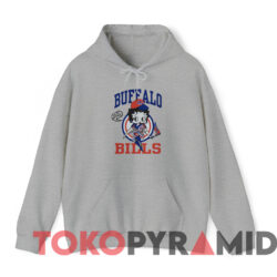 Vintage 90s Buffalo Bills Betty Boop T-shirt 3 Vintage 90s Buffalo Bills Betty Boop T shirt Grey Hoodie