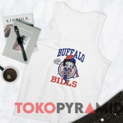Vintage 90s Buffalo Bills Betty Boop T-shirt 4 Vintage 90s Buffalo Bills Betty Boop T shirt White TankTop