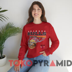 Vintage 90s Buffalo Bulls NBA Basketball T-shirt 3 Vintage 90s Buffalo Bulls Nba Basketball T shirt Red Sweatshirt