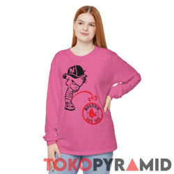 90s Champions Calvin Peeing Piss On Boston Red Sox Shirt 3 Vintage 90s Champions Calvin Peeing Piss On Boston Red Sox Long sleeve