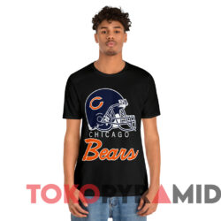 Vintage 90s Chicago Bears Helmet Nfl Football T shirt Black T shirt