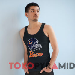 Vintage 90s Chicago Bears Helmet NFL Football T-shirt 4 Vintage 90s Chicago Bears Helmet Nfl Football T shirt Black TankTop
