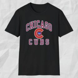 Vintage 90s Chicago Cubs Logo Shirt Black T shirt