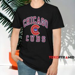Vintage 90s Chicago Cubs Logo Shirt Black T shirt