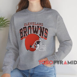 Vintage 90s Cleveland Browns Nutmeg T shirt Grey Sweatshirt