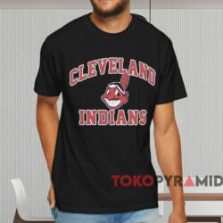 Vintage 90s Cleveland Indians Logo Shirt Black T shirt