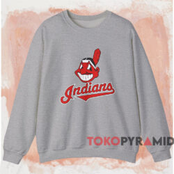 Vintage 90s Cleveland Indians Logo Shirt 3 Vintage 90s Cleveland Indians Logo Shirt Grey Sweatshirt