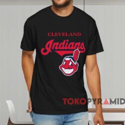 Vintage 90s Cleveland Indians Shirt Black T shirt