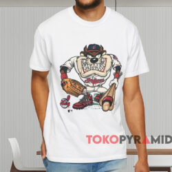 Vintage 90s Cleveland Indians Taz Looney Tunes Shirt White T shirt