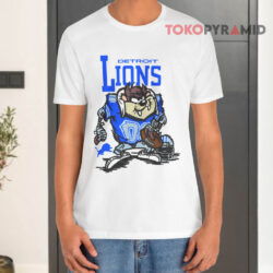 Vintage 90s Detroit Lions Tasmanian Devil Taz Shirt 4 Vintage 90s Detroit Lions Tasmanian Devil Taz White T shirt
