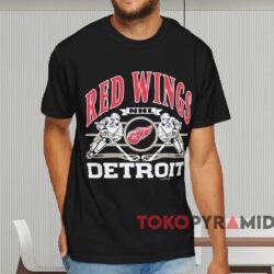 Vintage 90s Detroit Red Wings NHL Shirt 1 Vintage 90s Detroit Red Wings Nhl Shirt Black T shirt