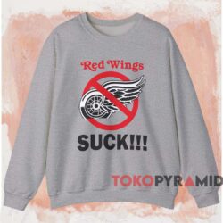 Vintage 90s Detroit Red Wings Suck Shirt 4 Vintage 90s Detroit Red Wings Suck Shirt Grey Sweatshirt