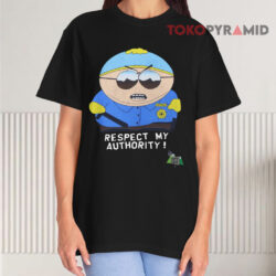 Vintage 90s Eric Cartman South Park Respect My Authority Black T shirt