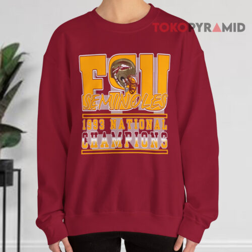 Vintage 90s Florida State 1993 Fsu Seminoles National Champions Sweatshirt