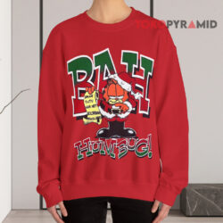 Vintage 90s Garfield Bah Humbug Santa Red Sweatshirt