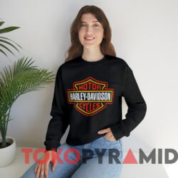 Vintage 90s Harley Davidson Big Logo T shirt Black Sweatshirt