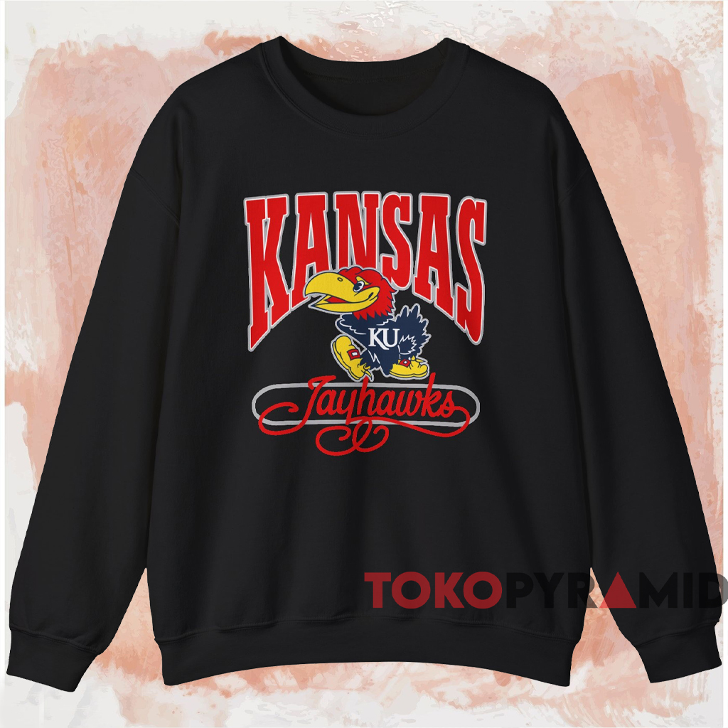 Vintage 90s Kansas Jayhawks Basketball Shirt Black Sweatshirt Vintage 90s Kansas Jayhawks Basketball Shirt Black Sweatshirt