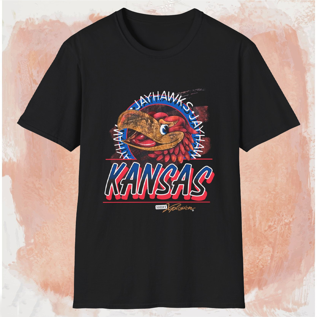 Vintage 90s Kansas Jayhawks Shirt Black T shirt Vintage 90s Kansas Jayhawks Shirt Black T shirt