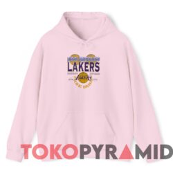 Rare Vintage 90s Los Angeles Lakers Pacific Division Western Conference Tee 4 Vintage 90s Los Angeles Lakers Pacific Division Western Conference Tee Light Pink Hoodie