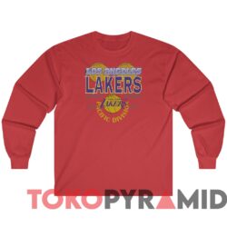 Rare Vintage 90s Los Angeles Lakers Pacific Division Western Conference Tee 3 Vintage 90s Los Angeles Lakers Pacific Division Western Conference Tee Red Long sleeved