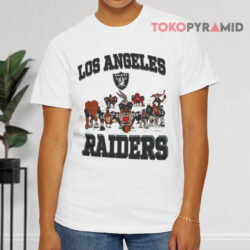 Vintage 90s Los Angeles Raiders Taz Looney Tunes White T shirt