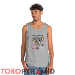 Vintage 90s MLB World Series Atlanta Braves Vs New York Yankees 1999 Baseball Grey Tank Top