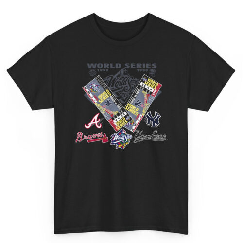 Vintage 90s MLB World Series Atlanta Braves Vs New York Yankees 1999 Baseball Shirt Vintage 90s MLB World Series Atlanta Braves Vs New York Yankees 1999 Baseball Shirt