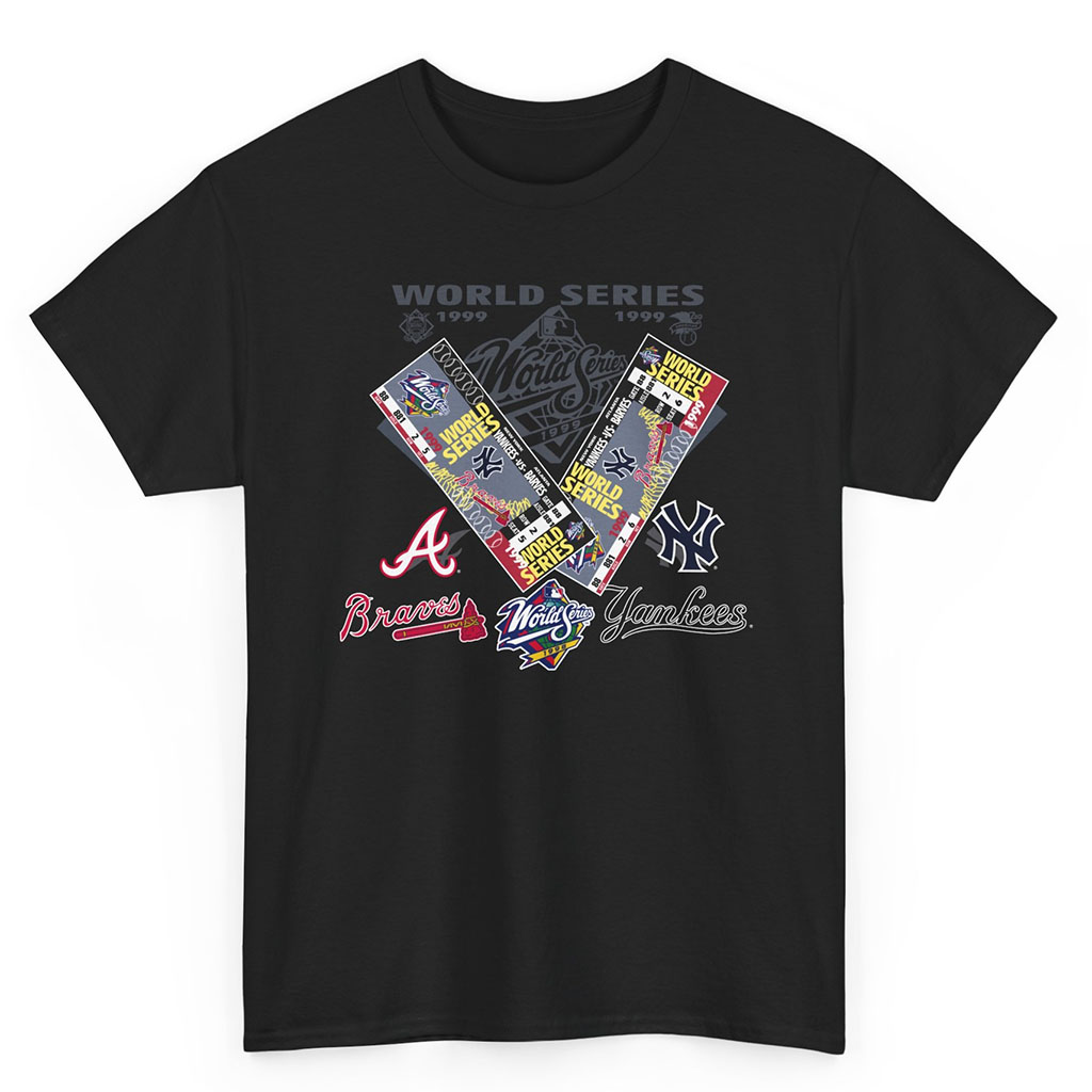 Vintage 90s MLB World Series Atlanta Braves Vs New York Yankees 1999 Baseball Shirt Vintage 90s MLB World Series Atlanta Braves Vs New York Yankees 1999 Baseball Shirt