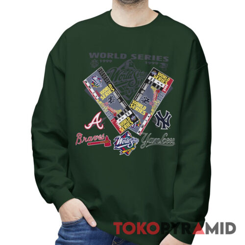 Vintage 90s MLB World Series Atlanta Braves Vs New York Yankees 1999 Baseball Sweatshirt Vintage 90s MLB World Series Atlanta Braves Vs New York Yankees 1999 Baseball Sweatshirt