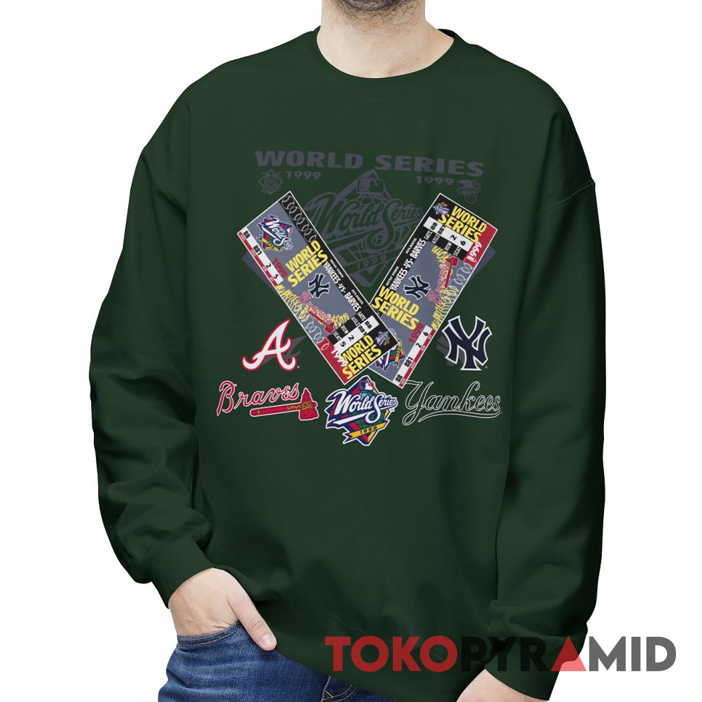Vintage 90s MLB World Series Atlanta Braves Vs New York Yankees 1999 Baseball Sweatshirt Vintage 90s MLB World Series Atlanta Braves Vs New York Yankees 1999 Baseball Sweatshirt