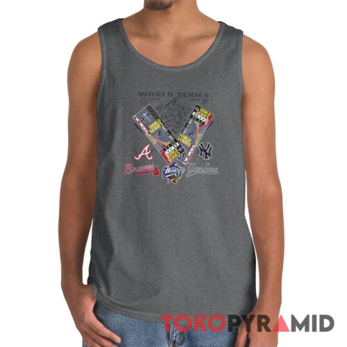 Vintage 90s MLB World Series Atlanta Braves Vs New York Yankees 1999 Baseball Tank Top Vintage 90s MLB World Series Atlanta Braves Vs New York Yankees 1999 Baseball Tank Top