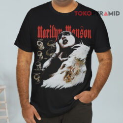 Vintage 90s Marilyn Manson Evolution Of Men Skull Black T shirt