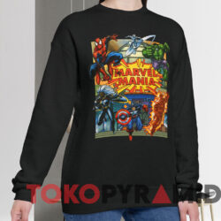 Vintage 90s Marvel Mania T-shirt 2 Vintage 90s Marvel Mania T shirt Black Sweatshirt