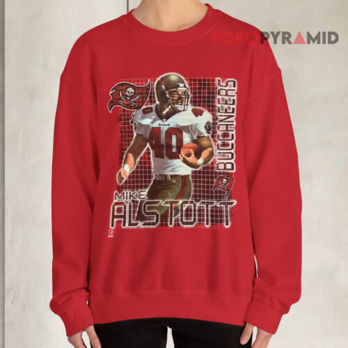 Vintage 90s Mike Alstott Tampa Bay Buccaneers Red Sweatshirt