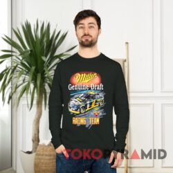 Vintage 90s Miller Genuine Draft Racing Tee Rusty Wallace Nascar 2 Vintage 90s Miller Genuine Draft Racing Tee Rusty Wallace Nascar Black Long sleeved