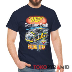 Vintage 90s Miller Genuine Draft Racing Tee Rusty Wallace Nascar Shirt