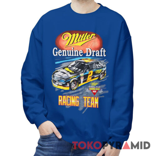 Vintage 90s Miller Genuine Draft Racing Tee Rusty Wallace Nascar Sweatshirt