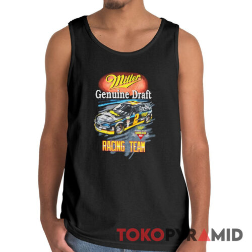 Vintage 90s Miller Genuine Draft Racing Tee Rusty Wallace Nascar Tank Top