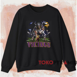 Vintage 90s Minnesota Vikings Lightning Shirt 3 Vintage 90s Minnesota Vikings Lightning Shirt Black Sweatshirt