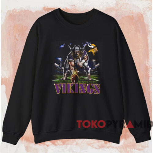 Vintage 90s Minnesota Vikings Lightning Shirt Black Sweatshirt Vintage 90s Minnesota Vikings Lightning Shirt Black Sweatshirt