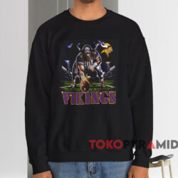 Vintage 90s Minnesota Vikings Lightning Shirt 4 Vintage 90s Minnesota Vikings Lightning Shirt Black Sweatshirt