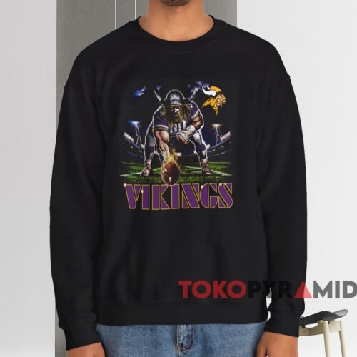 Vintage 90s Minnesota Vikings Lightning Shirt Black Sweatshirt Vintage 90s Minnesota Vikings Lightning Shirt Black Sweatshirt