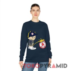 Vintage 90s Mlb New York Yankees Vs Boston Red Sox Tee Navy Long sleeved