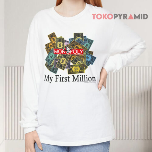 Vintage 90s Monopoly My First Million Dollar Long sleeved